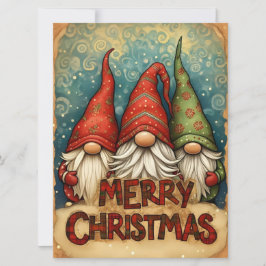 Frohe Weihnachtsgnomes Feiertagskarte