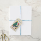 Frohe Weihnachtsgnomes Geschenkanhänger (Mit Garn)