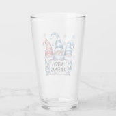Frohe Weihnachtsgnomes Glas (Rückseite)