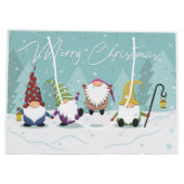 Frohe Weihnachtsgnomes Große Geschenktüte (Rückseite)