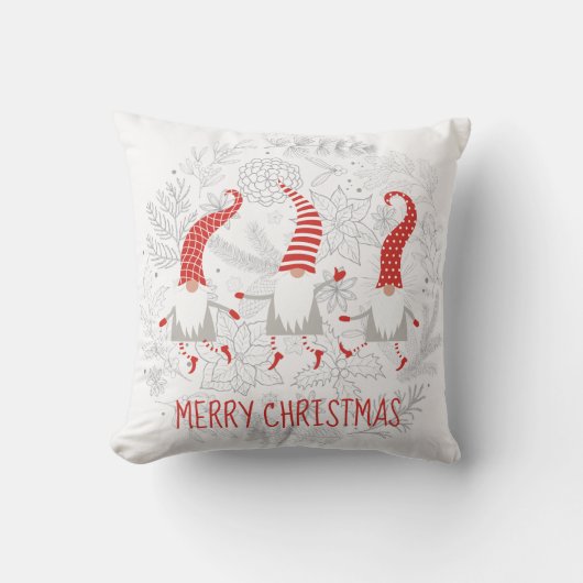 Frohe Weihnachtsgnomes Kissen (Vorderseite)