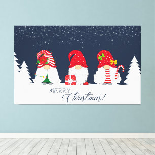 Frohe Weihnachtsgnomes Leinwanddruck
