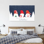Frohe Weihnachtsgnomes Leinwanddruck (Insitu (Schlafzimmer))
