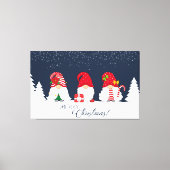 Frohe Weihnachtsgnomes Leinwanddruck (Vorderseite)