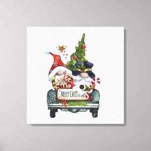 Frohe Weihnachtsgnomes Leinwanddruck