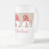 Frohe Weihnachtsgnomes Mattglas Bierglas (VorderseiteRechts)