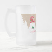 Frohe Weihnachtsgnomes Mattglas Bierglas (Links)