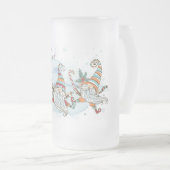 Frohe Weihnachtsgnomes Mattierte Glass Bierblüte T Mattglas Bierglas (VorderseiteRechts)