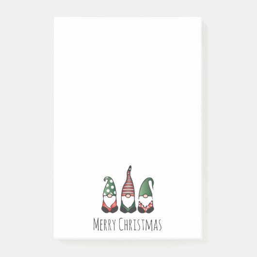 Frohe Weihnachtsgnomes Post-it Klebezettel (Vorderseite)