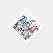 Frohe Weihnachtsgnomes Serviette (Ecke)