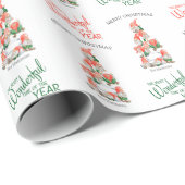 Frohe Weihnachtsgnomes Tree Wunderbares Time Year Geschenkpapier (Rolleneckpunkt)