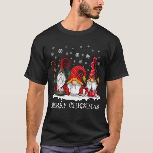 Frohe Weihnachtsgnomes Weihnachten T-Shirt (Vorderseite)