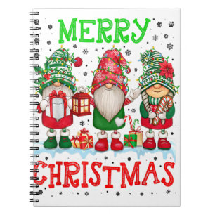 Frohe Weihnachtsgnomies Squad Santa Chillin mit m Notizblock