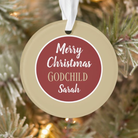 Frohe Weihnachtsgodchild personalisierte Ornamente (Baum)