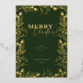 Frohe Weihnachtsgold Kalligraphie Foto Foil Invita Folieneinladung