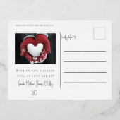 Frohe Weihnachtsgolden Foil & Foto Folien Feiertagspostkarte (Rückseite)