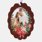 Frohe Weihnachtsgolden für Vater Ornament Karte (Links)