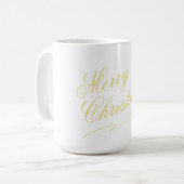 Frohe Weihnachtsgolden Kaffeetasse (Vorderseite Links)
