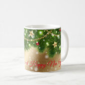 Frohe Weihnachtsgolden Kaffeetasse (VorderseiteRechts)