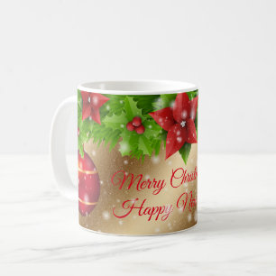 Frohe Weihnachtsgolden Kaffeetasse