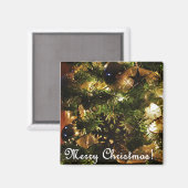 Frohe Weihnachtsgolden Magnet (Vorderseite/Rückseite)
