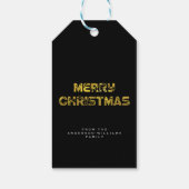 Frohe Weihnachtsgoldenwirkung mit personalisiertem Geschenkanhänger (Rückseite)