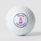 Frohe Weihnachtsgolfbälle von dalDesignNZ Golfball (Vorderseite)