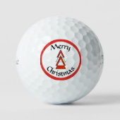 Frohe Weihnachtsgolfbälle von dalDesignNZ Golfball (Vorderseite)