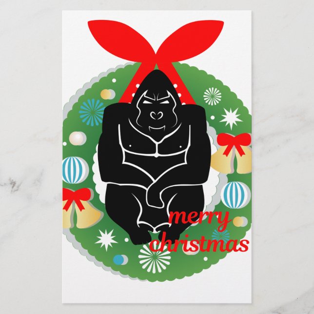 Frohe Weihnachtsgorilla (Vorderseite)