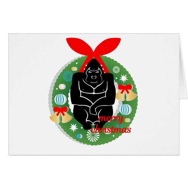Frohe Weihnachtsgorilla (Vorderseite (Horizontal))