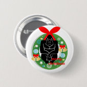 Frohe Weihnachtsgorilla Button (Vorne & Hinten)