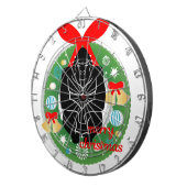 Frohe Weihnachtsgorilla Dartscheibe (Vorderseite rechts)