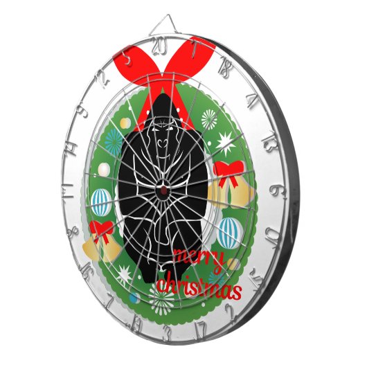Frohe Weihnachtsgorilla Dartscheibe (Vorderseite rechts)