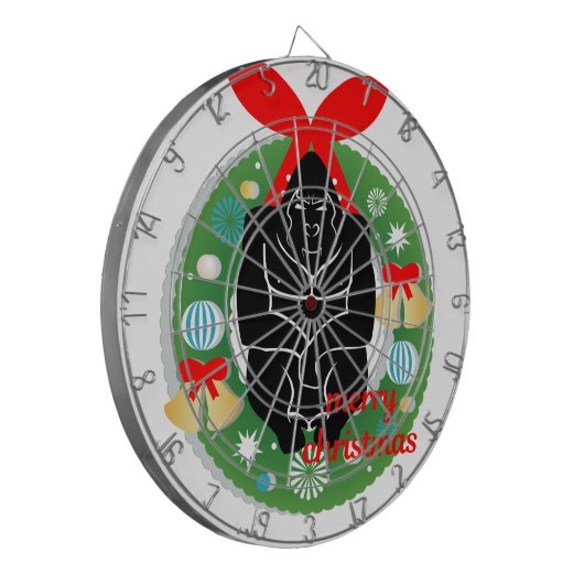 Frohe Weihnachtsgorilla Dartscheibe (Vorderseite Links)