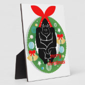 Frohe Weihnachtsgorilla Fotoplatte (Seite)