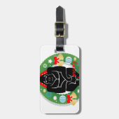 Frohe Weihnachtsgorilla Gepäckanhänger (Vorderseite vertikal)