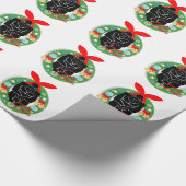 Frohe Weihnachtsgorilla Geschenkpapier (Ecke)