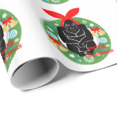 Frohe Weihnachtsgorilla Geschenkpapier (Rolleneckpunkt)