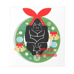 Frohe Weihnachtsgorilla Notizblock
