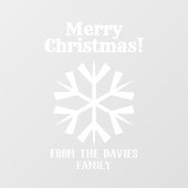 Frohe Weihnachtsgrafik Fensteraufkleber (Blatt)