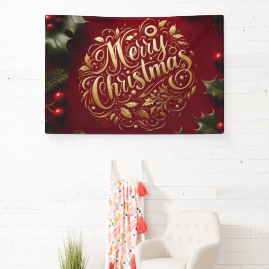 Frohe Weihnachtsgrün Banner (InSitu)