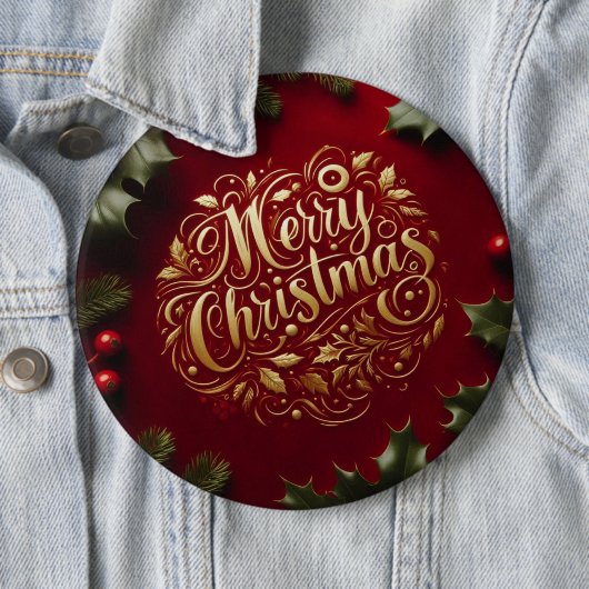 Frohe Weihnachtsgrün Button (Beispiel)