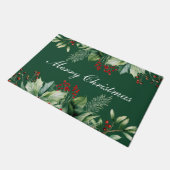 Frohe Weihnachtsgrün Fußmatte (Schrägansicht)