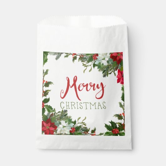 Frohe Weihnachtsgrün Geschenktütchen (Vorderseite)