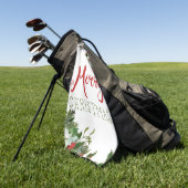 Frohe Weihnachtsgrün Golfhandtuch (Gras)