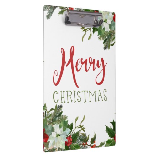 Frohe Weihnachtsgrün Klemmbrett (Rechts)
