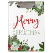 Frohe Weihnachtsgrün Klemmbrett (Vorderseite)