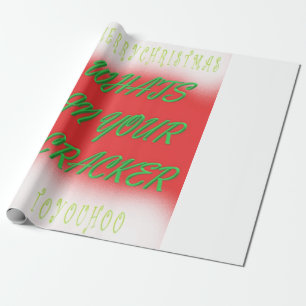 Frohe Weihnachtsgrün mit Text Geschenkpapier