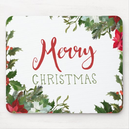 Frohe Weihnachtsgrün Mousepad (Vorne)
