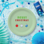 Frohe Weihnachtsgrün Pappteller (Party)